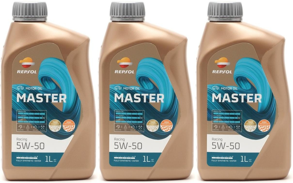 Repsol Motoröl Master Racing 5W50 1 Liter 3x 1l = 3 Liter