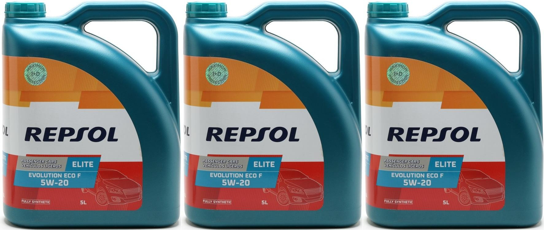 Repsol Motoröl ELITE EVOLUTION ECO F 5W20 3x 5 = 15 Liter