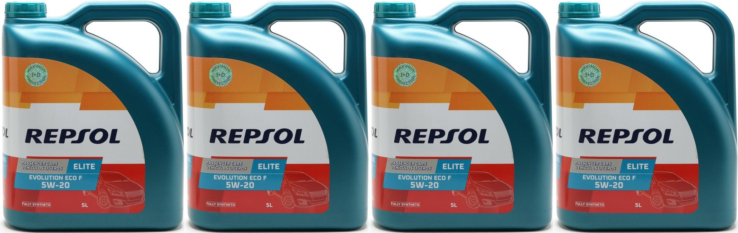 Repsol Motoröl ELITE EVOLUTION ECO F 5W20 4x 5 = 20 Liter