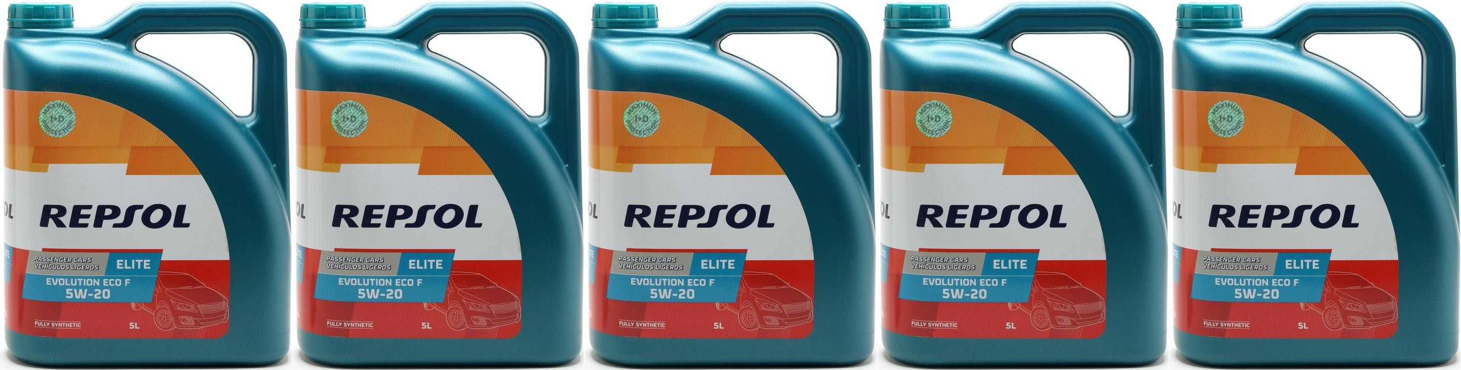 Repsol Motoröl ELITE EVOLUTION ECO F 5W20 5x 5 = 25 Liter