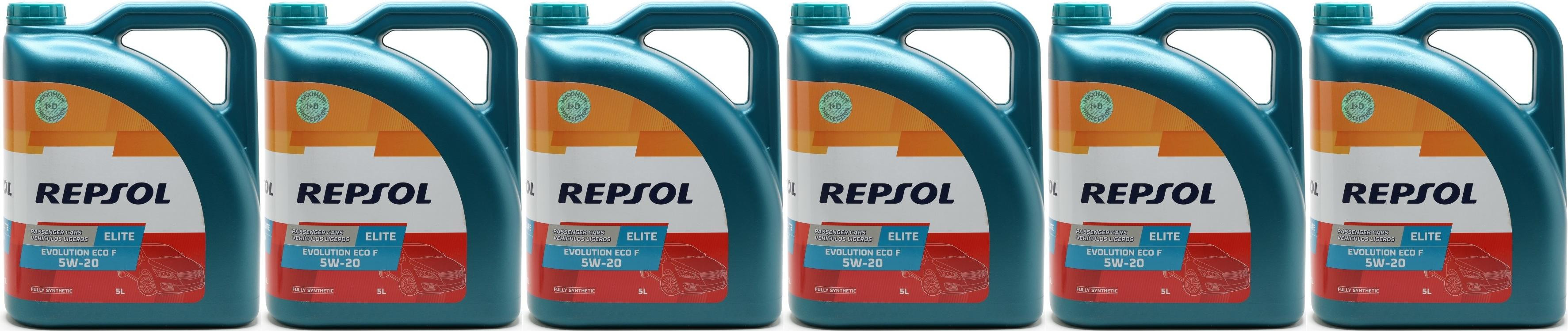 Repsol Motoröl ELITE EVOLUTION ECO F 5W20 6x 5 = 30 Liter