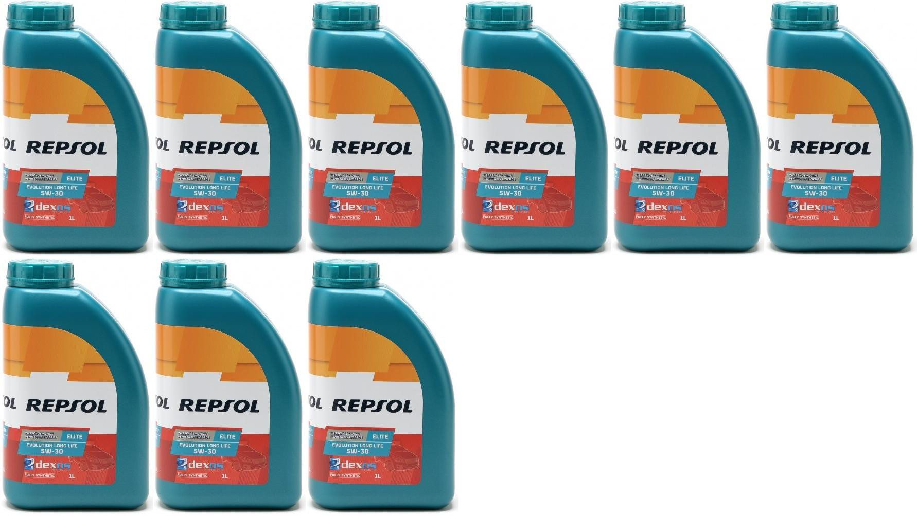 Repsol Motoröl ELITE EVOLUTION LONG LIFE 5W30 1 Liter 9x 1l = 9 Liter