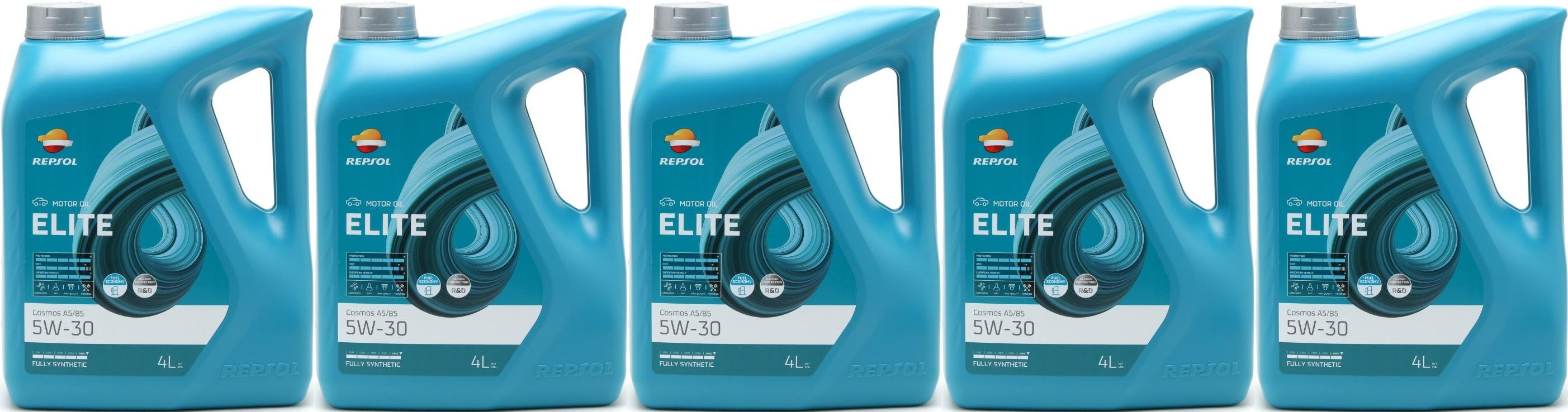 Repsol Motoröl ELITE COSMOS A5/B5 5W30 5x 4l = 20 Liter