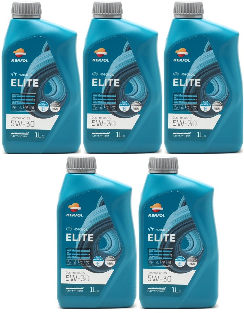 Repsol Motoröl ELITE COSMOS A5/B5 5W-30 1 Liter 5x 1l = 5 Liter