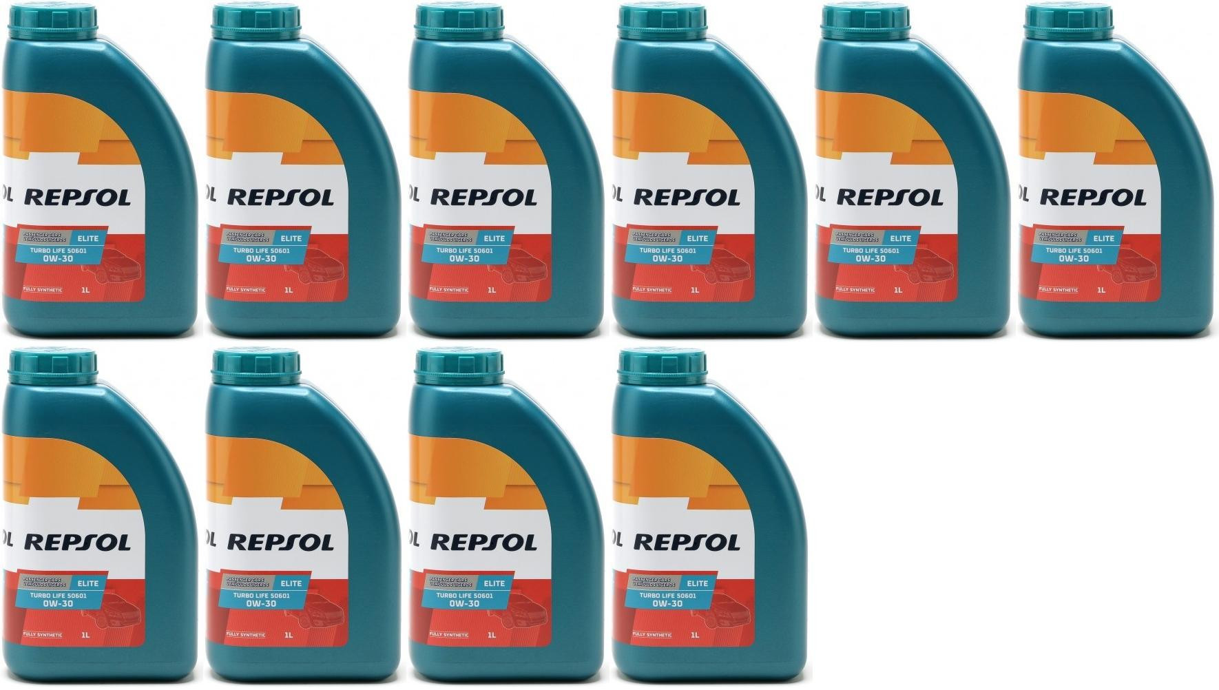 Repsol Motoröl ELITE TURBO LIFE 50601 0W30 1 Liter 10x 1l = 10 Liter