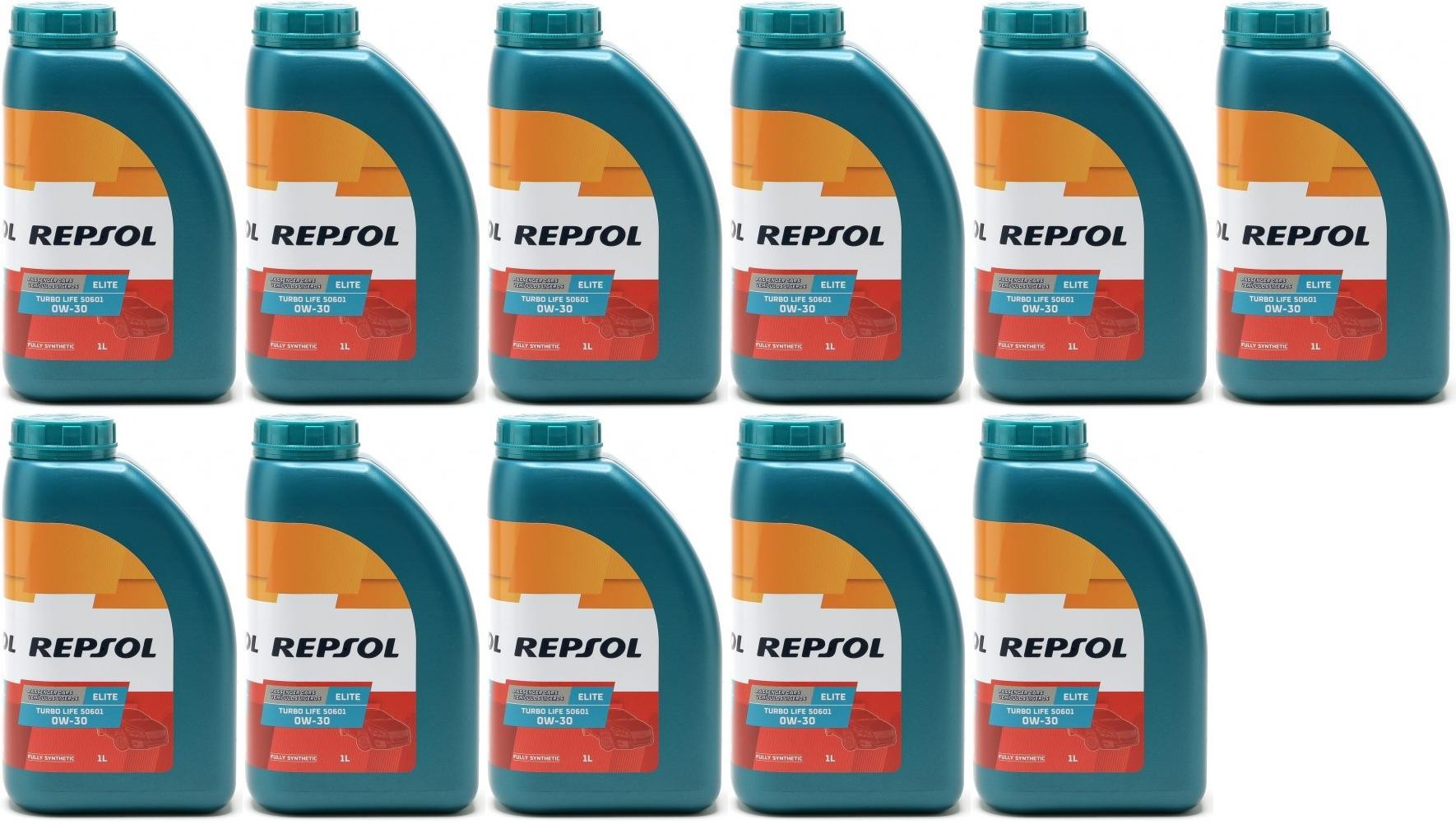 Repsol Motoröl ELITE TURBO LIFE 50601 0W30 1 Liter 11x 1l = 11 Liter
