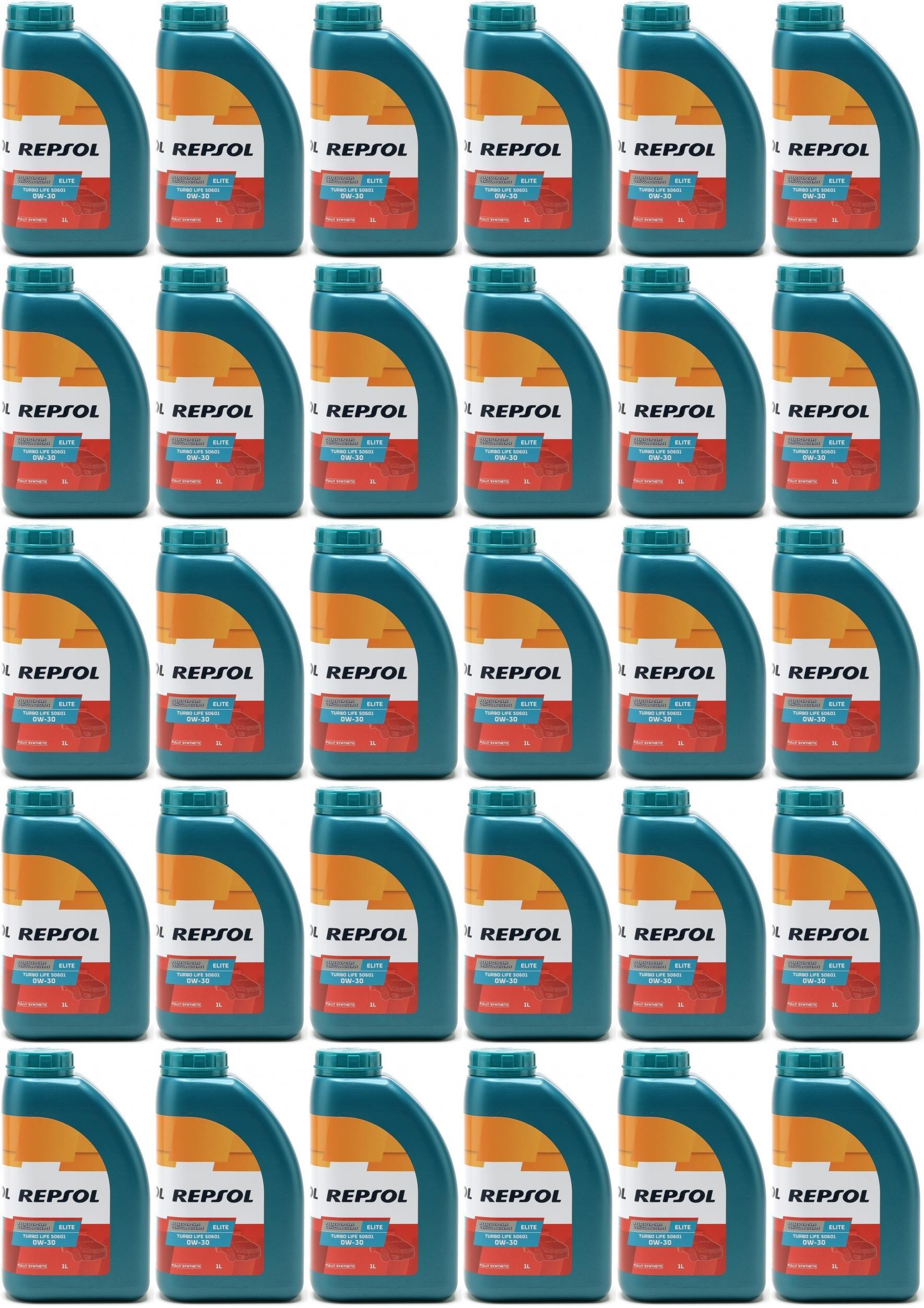 Repsol Motoröl ELITE TURBO LIFE 50601 0W30 1 Liter 30x 1l = 30 Liter