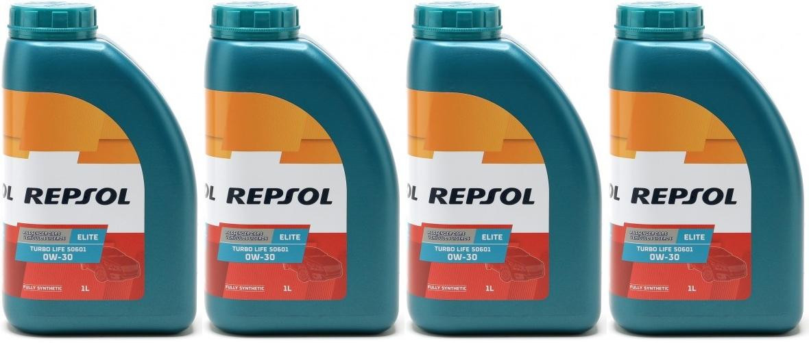 Repsol Motoröl ELITE TURBO LIFE 50601 0W30 1 Liter 4x 1l = 4 Liter