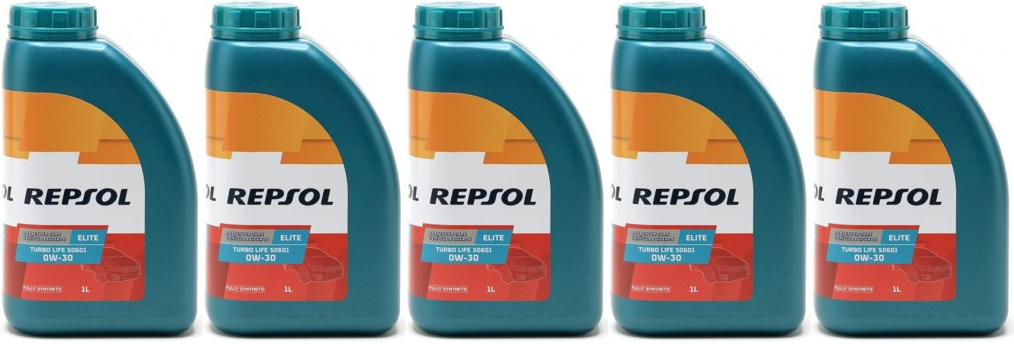 Repsol Motoröl ELITE TURBO LIFE 50601 0W30 1 Liter 5x 1l = 5 Liter