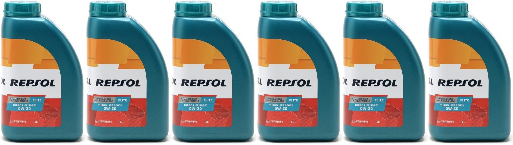 Repsol Motoröl ELITE TURBO LIFE 50601 0W30 1 Liter 6x 1l = 6 Liter