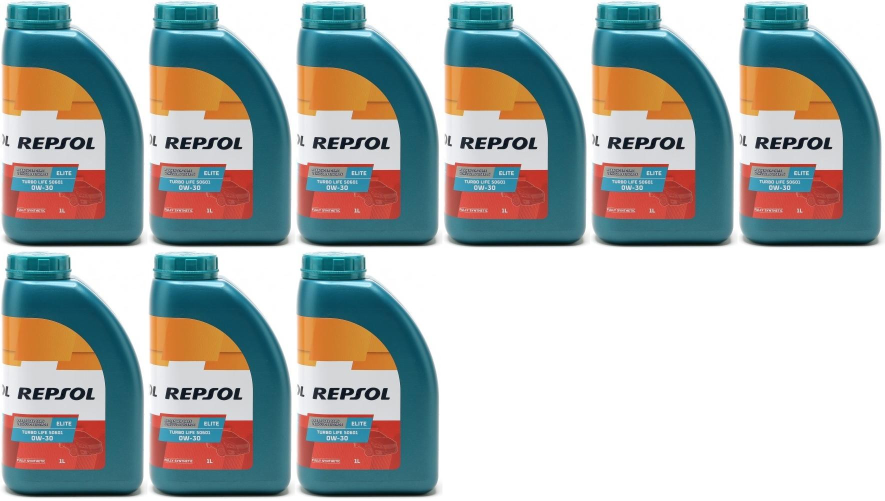 Repsol Motoröl ELITE TURBO LIFE 50601 0W30 1 Liter 9x 1l = 9 Liter