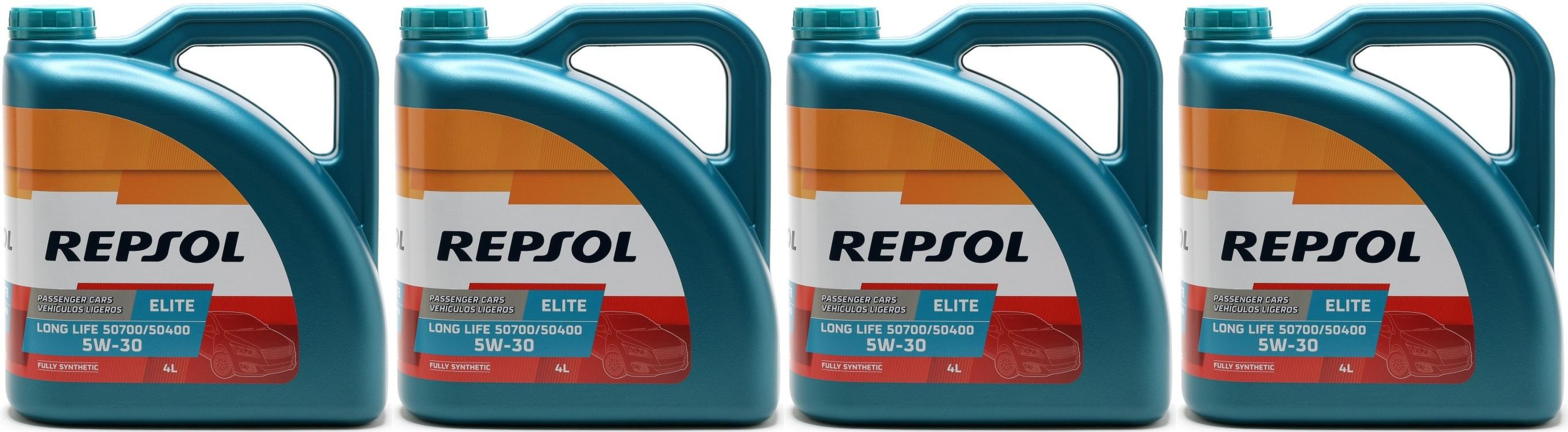 Repsol Motoröl ELITE LONG LIFE 50700/50400 5W30 4x 4l = 16 Liter