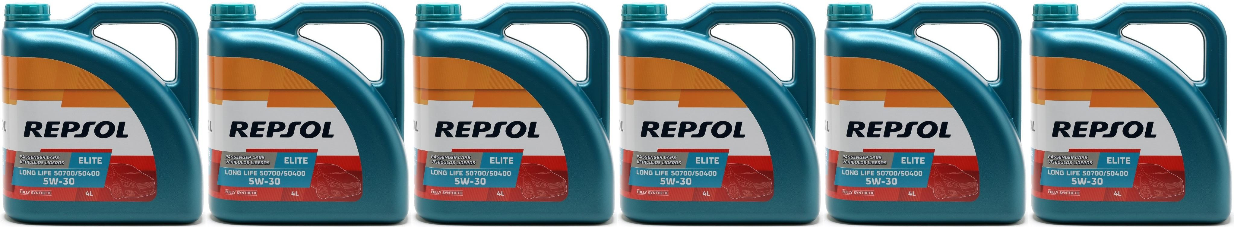 Repsol Motoröl ELITE LONG LIFE 50700/50400 5W30 6x 4l = 24 Liter