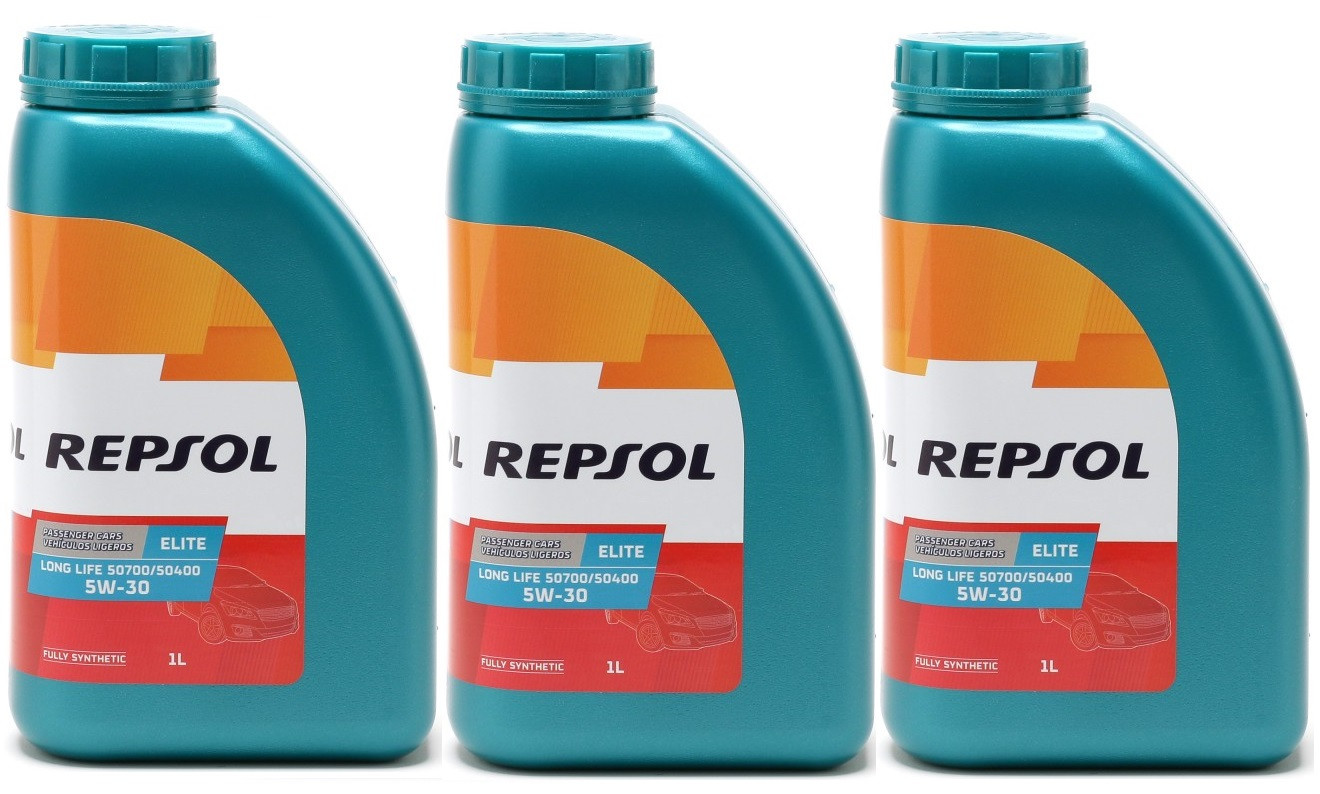 Repsol Motoröl ELITE LONG LIFE 50700/50400 5W30 1 Liter 3x 1l = 3 Liter