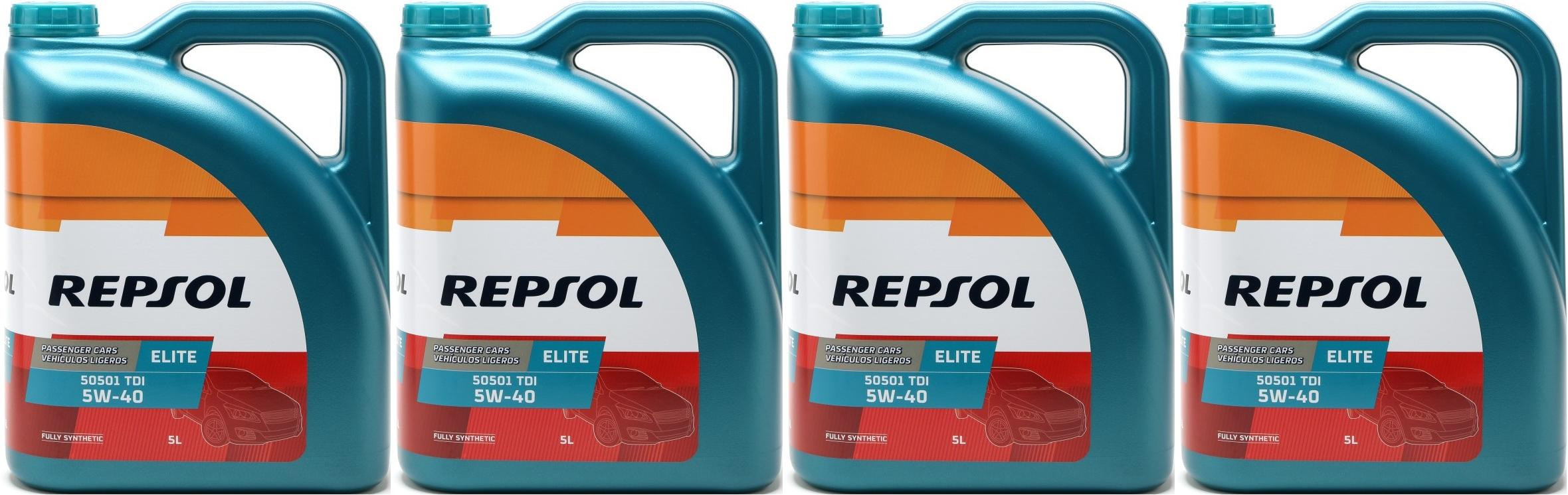 Repsol Motoröl ELITE 50501 TDI 5W40 4x 5 = 20 Liter