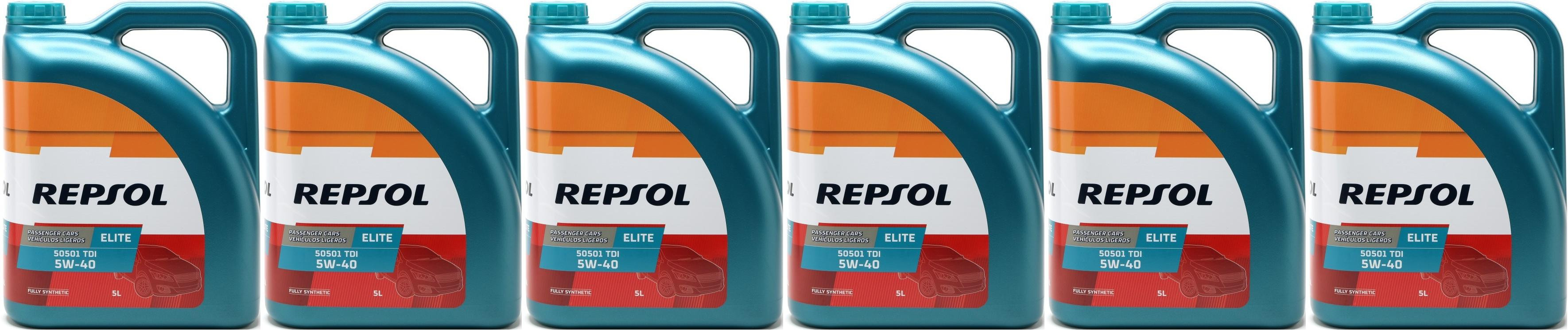 Repsol Motoröl ELITE 50501 TDI 5W40 6x 5 = 30 Liter