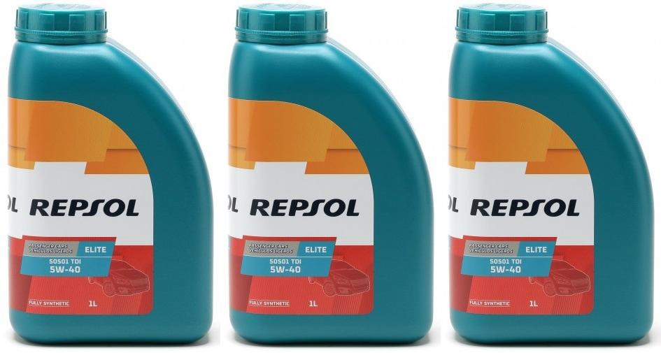 Repsol Motoröl ELITE 50501 TDI 5W40 1 Liter 3x 1l = 3 Liter