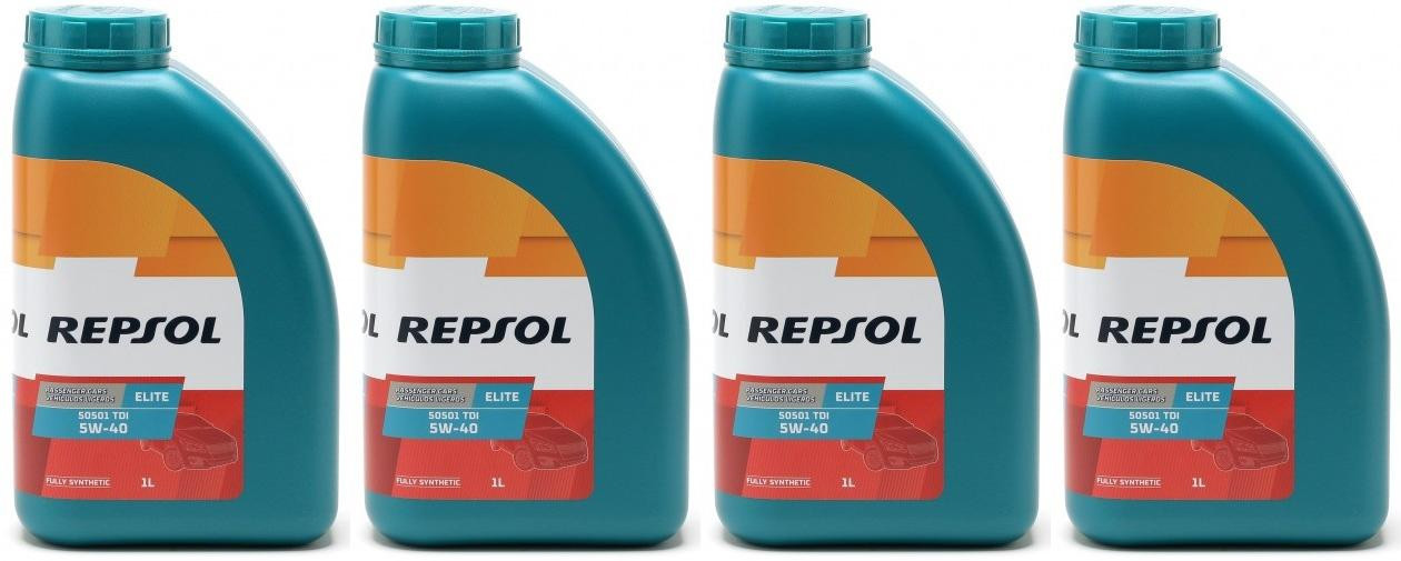 Repsol Motoröl ELITE 50501 TDI 5W40 1 Liter 4x 1l = 4 Liter