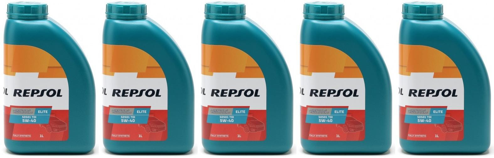 Repsol Motoröl ELITE 50501 TDI 5W40 1 Liter 5x 1l = 5 Liter