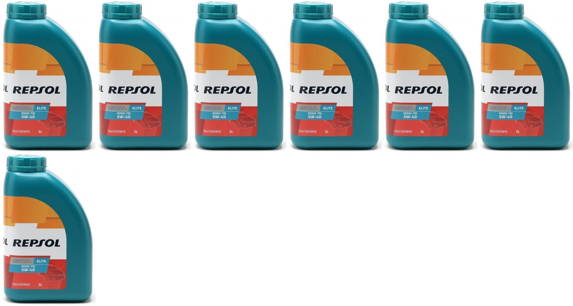 Repsol Motoröl ELITE 50501 TDI 5W40 1 Liter 7x 1l = 7 Liter