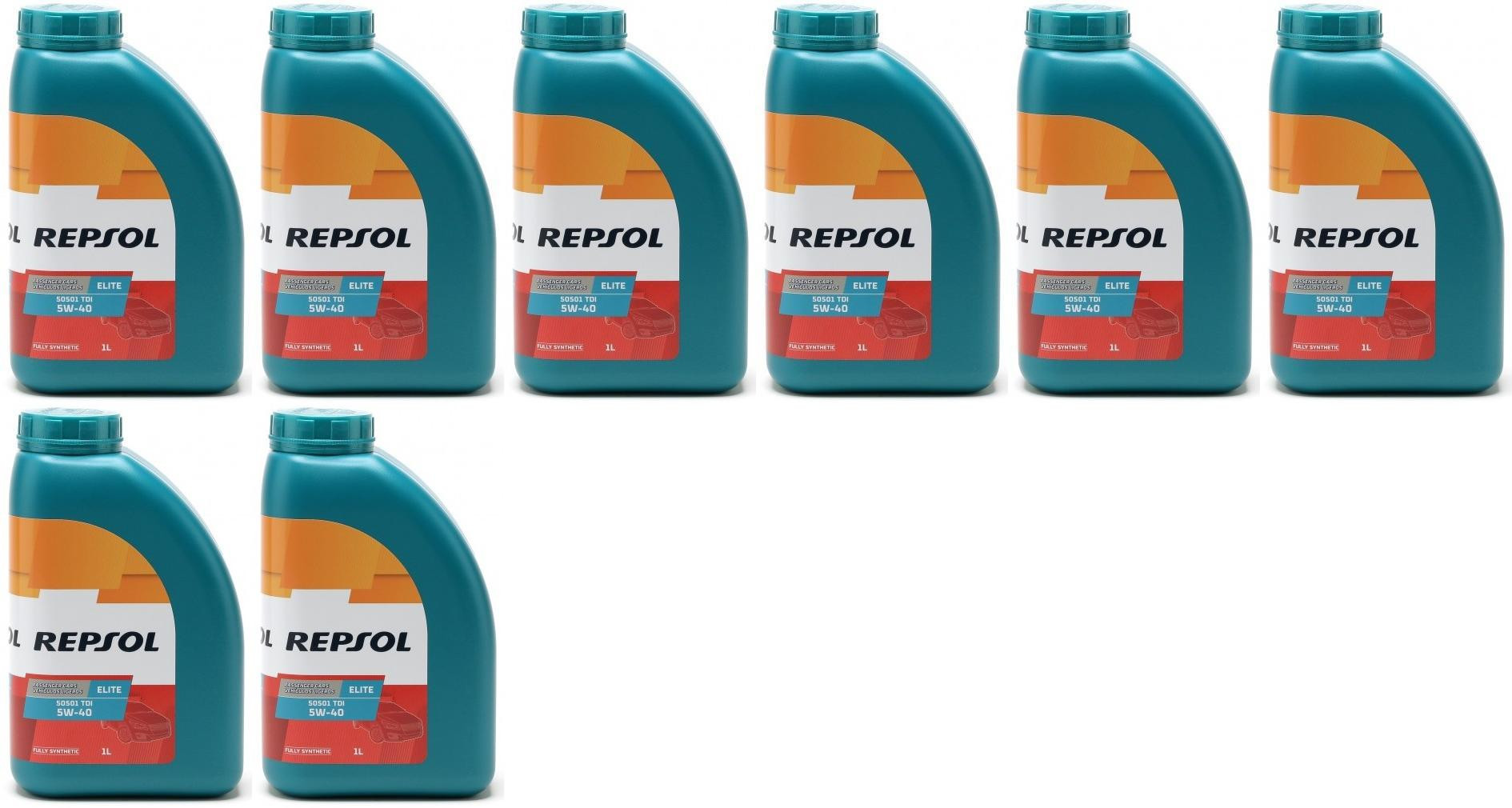 Repsol Motoröl ELITE 50501 TDI 5W40 1 Liter 8x 1l = 8 Liter