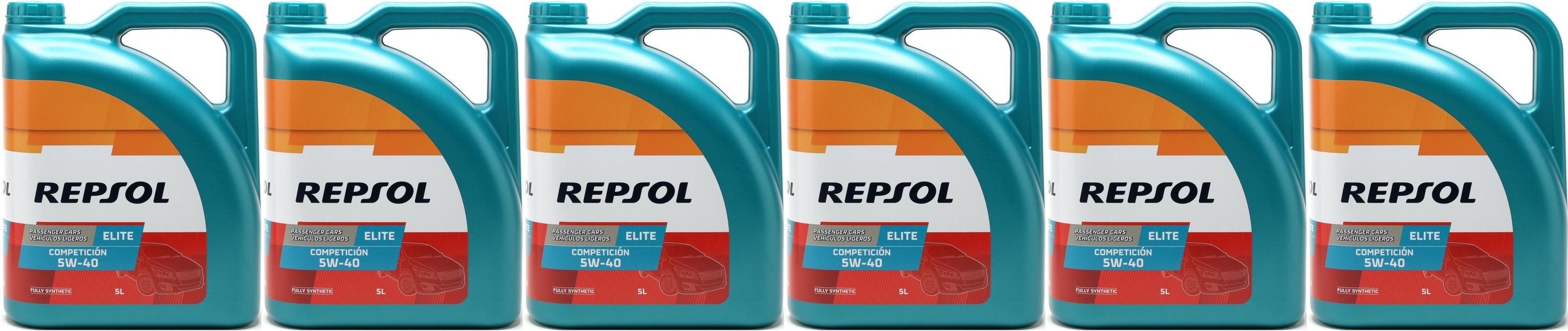 Repsol Motoröl ELITE COMPETICION 5W40 6x 5 = 30 Liter