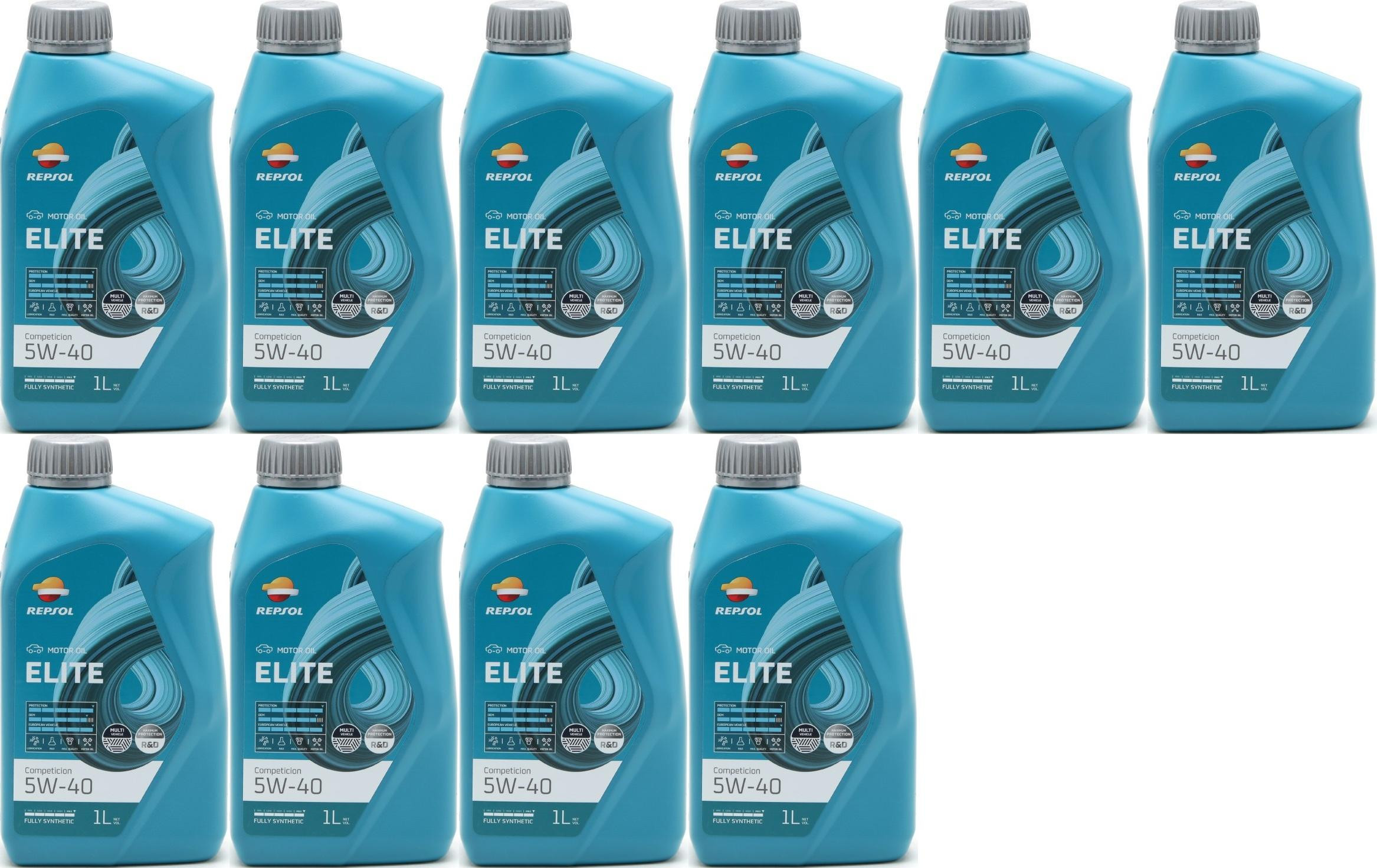Repsol Motoröl ELITE COMPETICION 5W40 1 Liter 10x 1l = 10 Liter