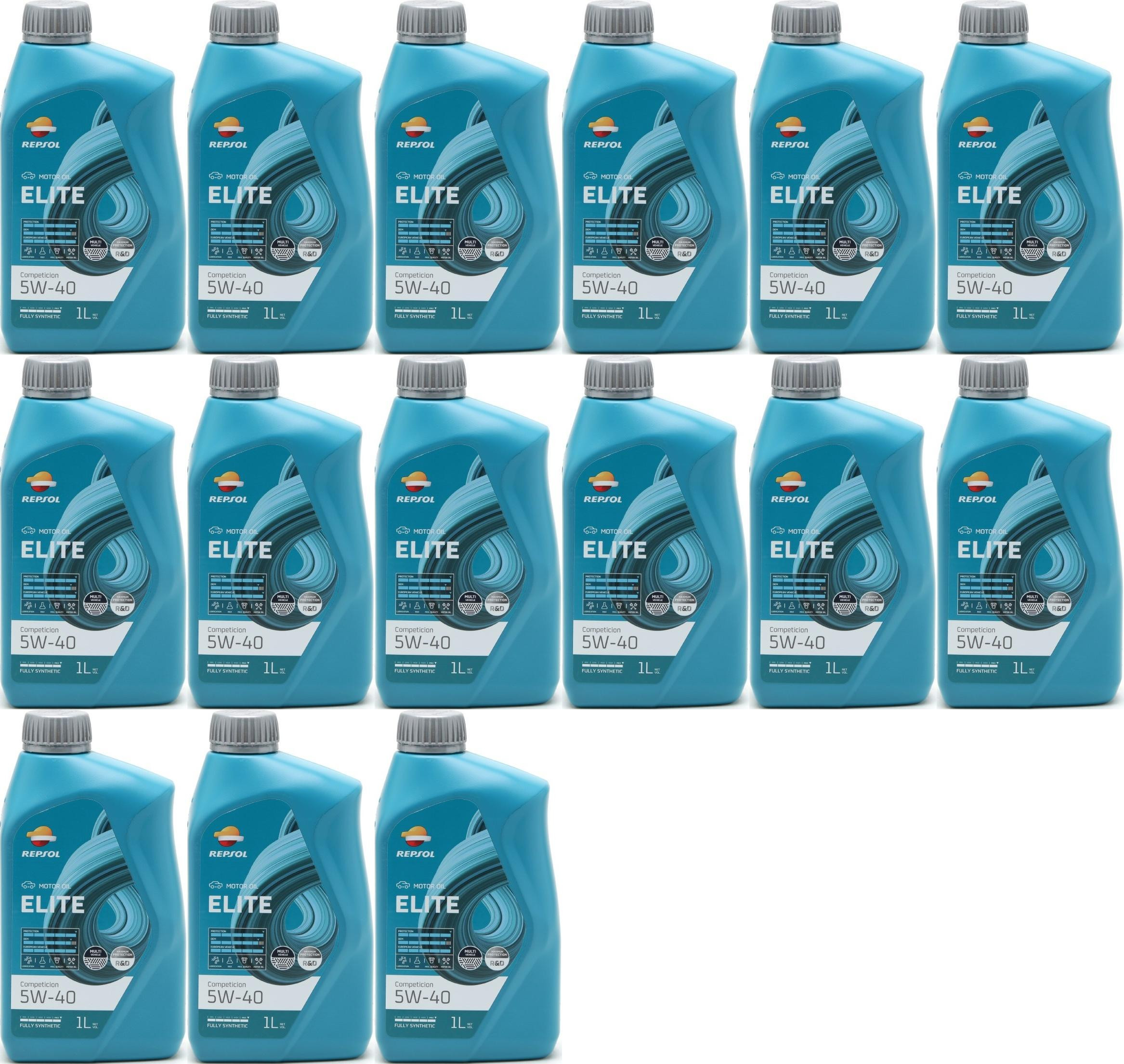Repsol Motoröl ELITE COMPETICION 5W40 1 Liter 15x 1l = 15 Liter