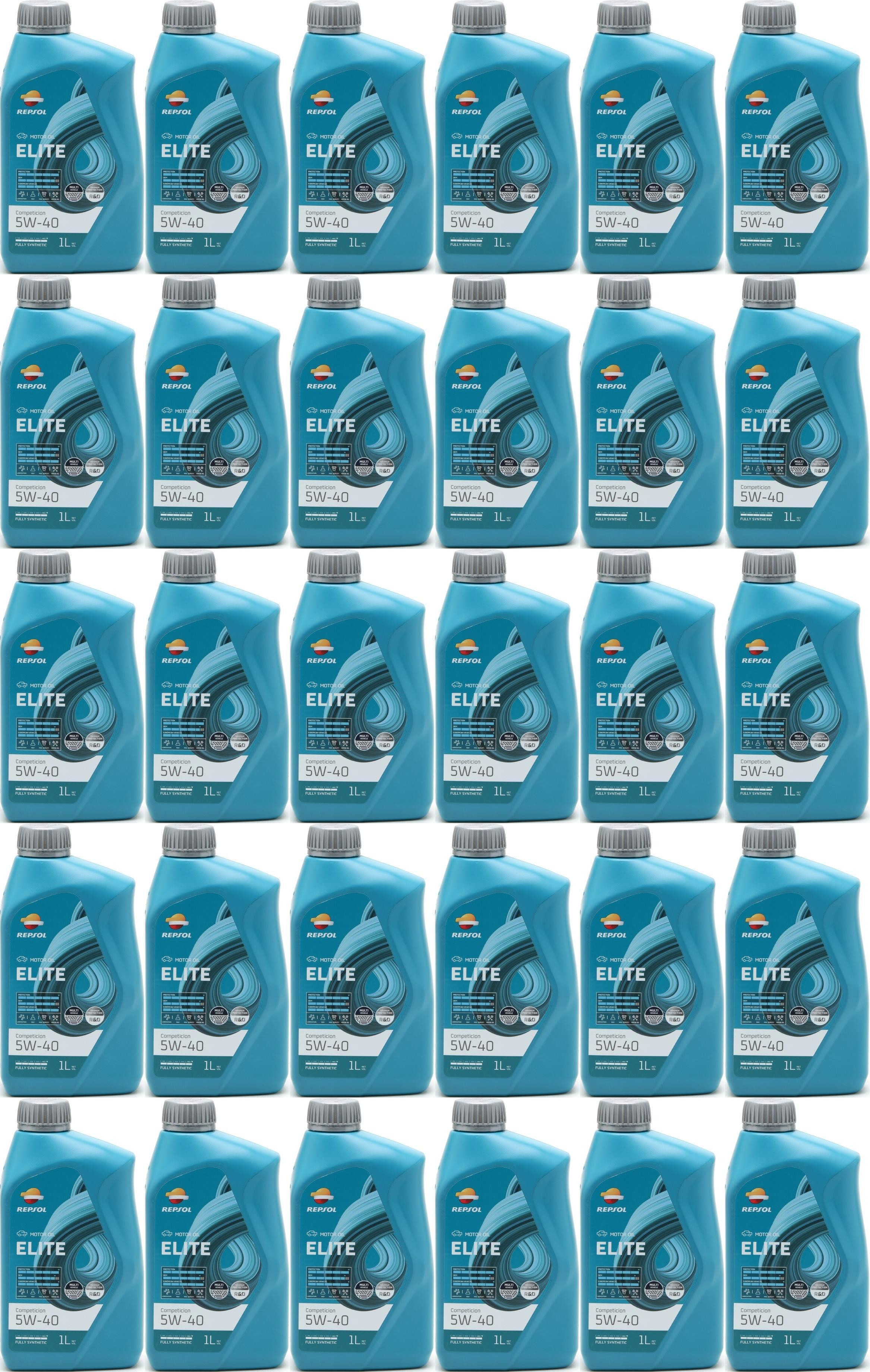 Repsol Motoröl ELITE COMPETICION 5W40 1 Liter 30x 1l = 30 Liter