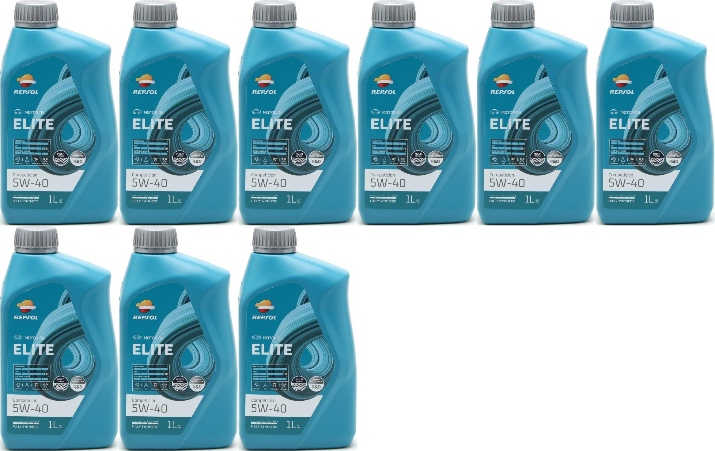 Repsol Motoröl ELITE COMPETICION 5W40 1 Liter 9x 1l = 9 Liter