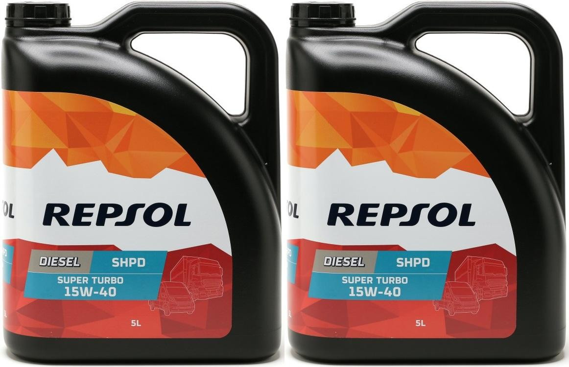 Repsol LKW/ NKW Motoröl SUPER TURBO DIESEL SHPD 15W40 2x 5 = 10 Liter