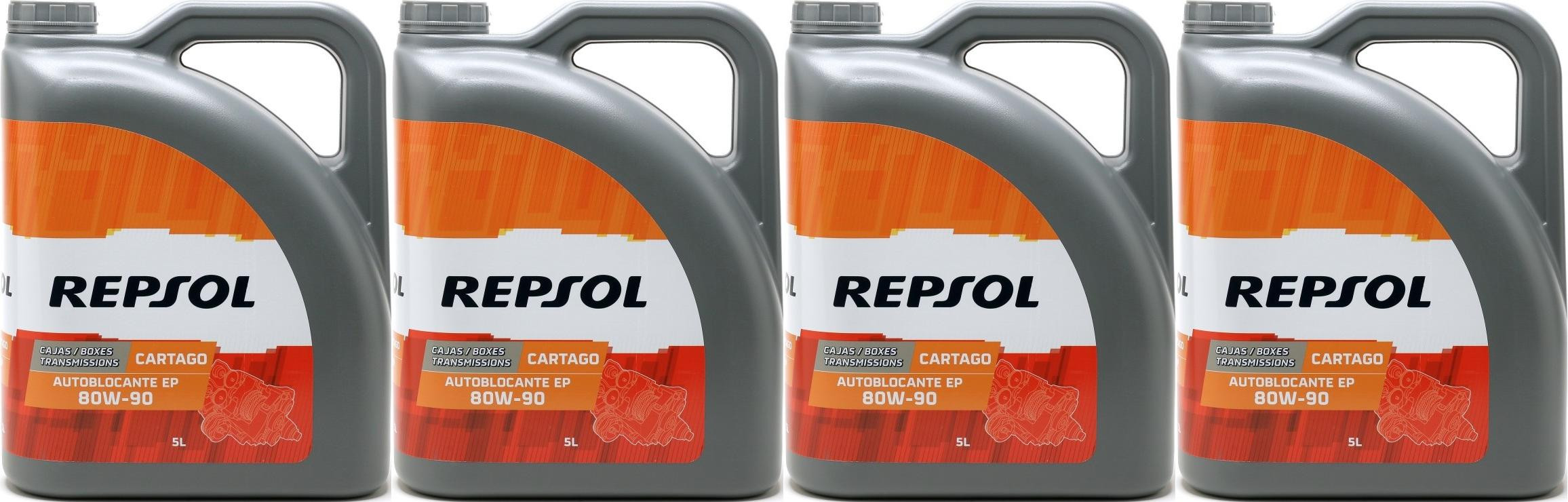 Repsol Getriebeöl CART.EP AUTOBL.80W90 4x 5 = 20 Liter