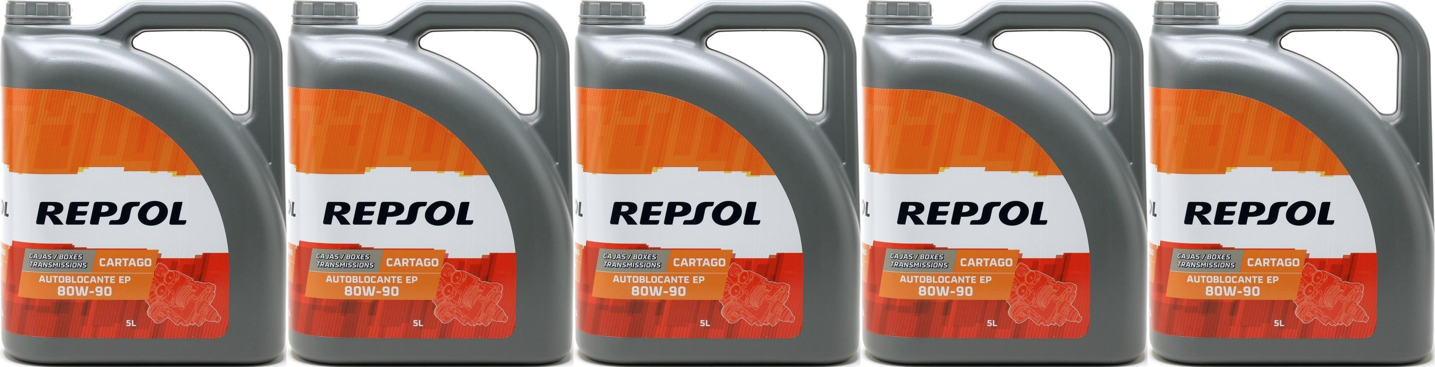 Repsol Getriebeöl CART.EP AUTOBL.80W90 5x 5 = 25 Liter