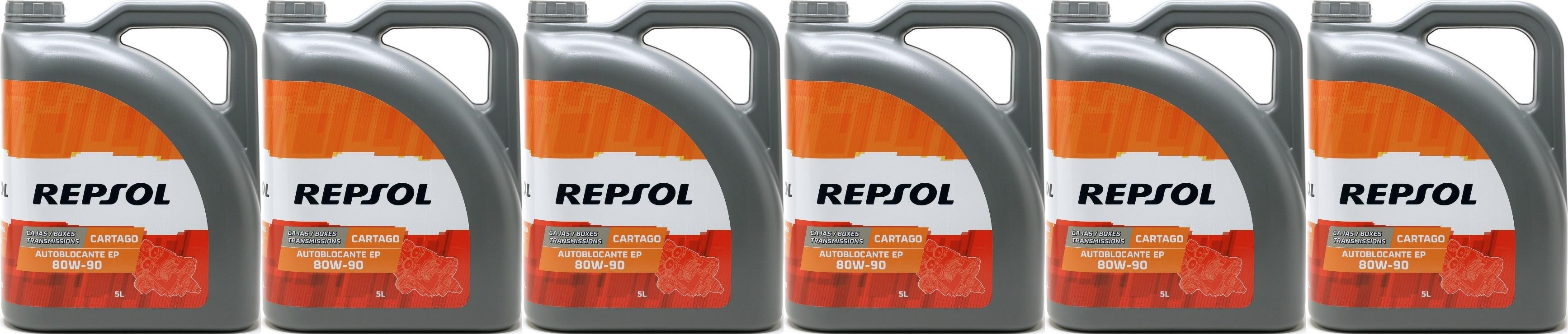 Repsol Getriebeöl CART.EP AUTOBL.80W90 6x 5 = 30 Liter