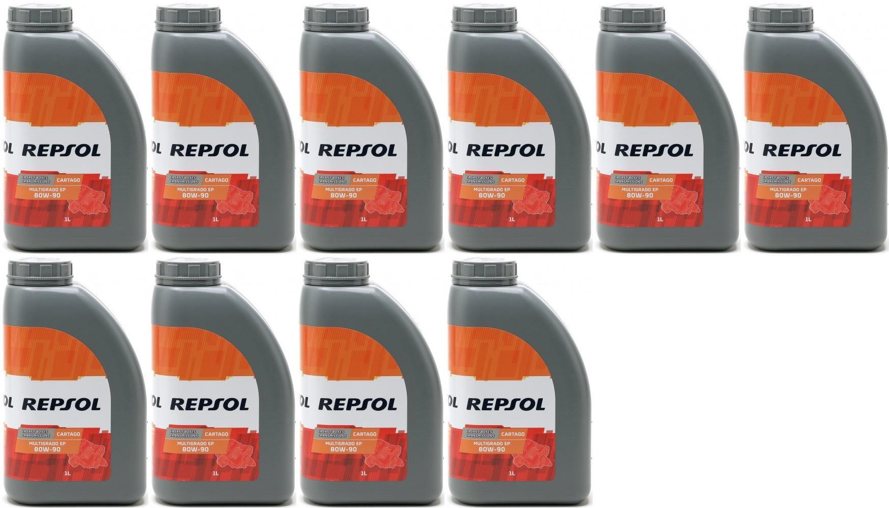 Repsol Getriebeöl CARTAGO EP MULTIGRADO 80W90 1 Liter 10x 1l = 10 Liter