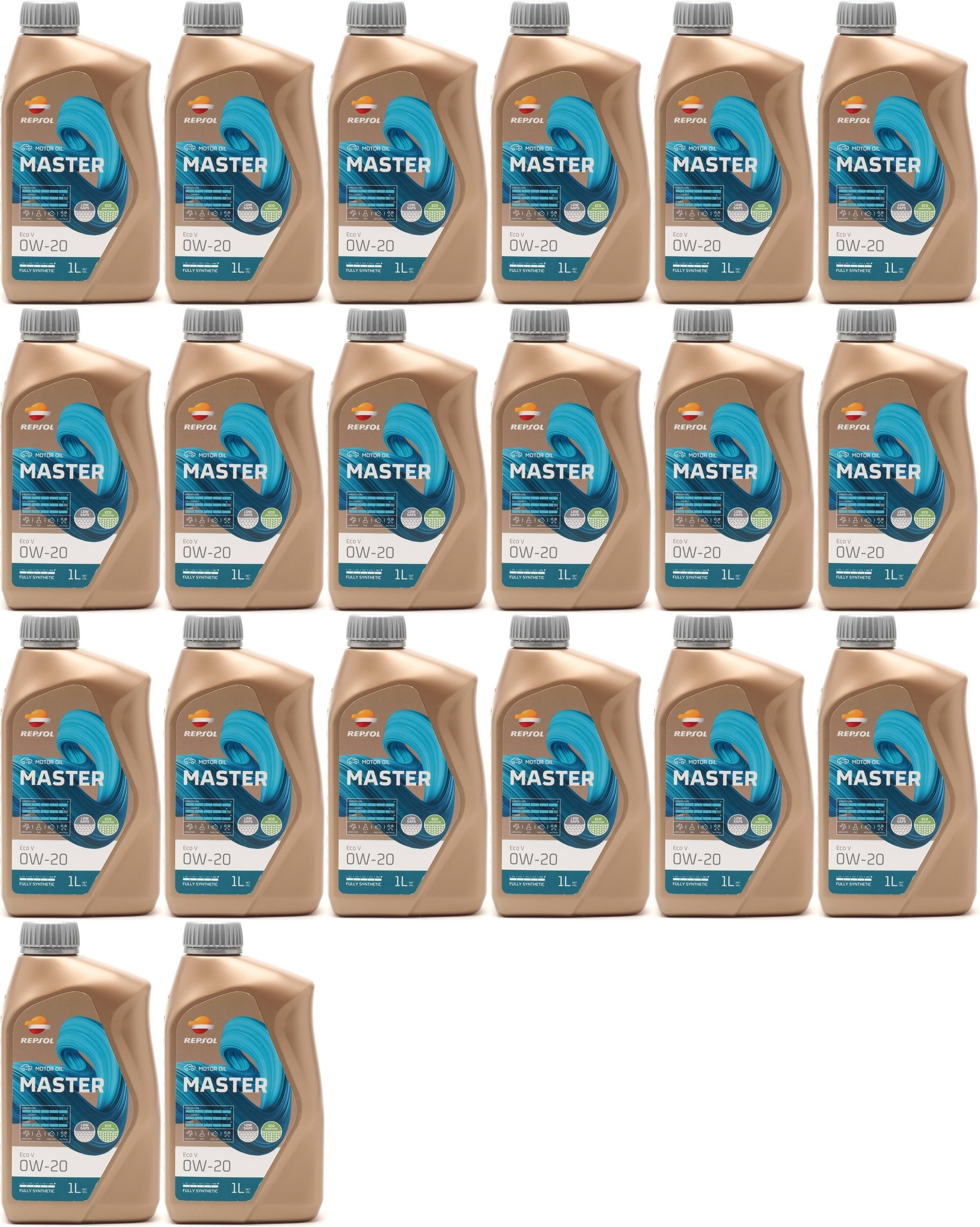 Repsol Motoröl MASTER ECO V 0W-20 1 Liter 20x 1l = 20 Liter