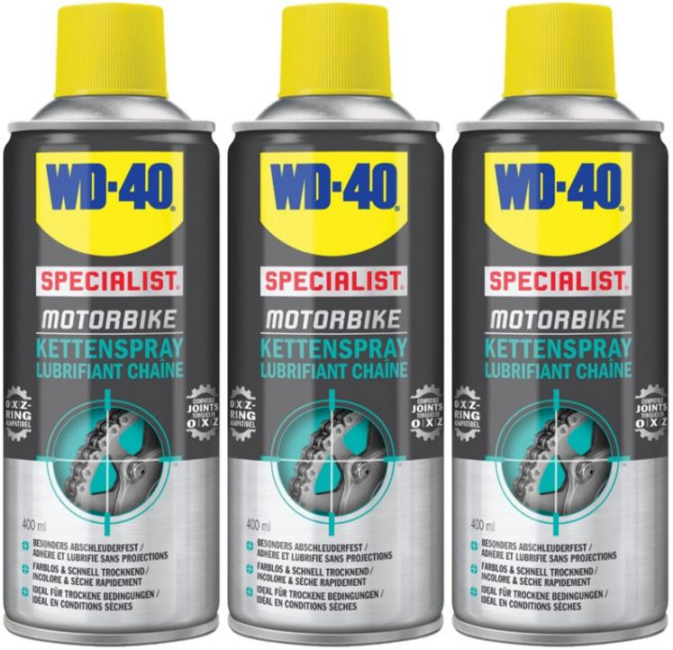 WD-40 Motorbike SPECIALIST Kettenspray 3x 400 Milliliter