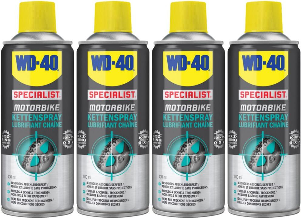 WD-40 Motorbike SPECIALIST Kettenspray 4x 400 Milliliter