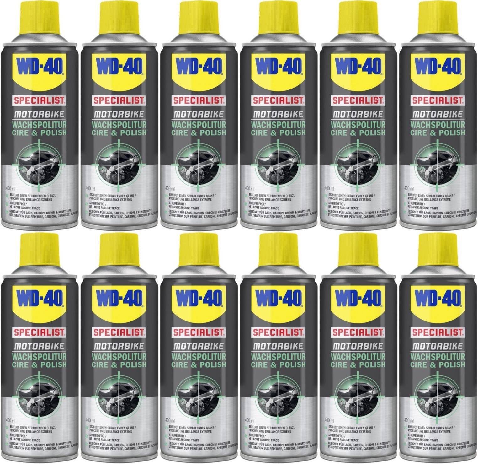 WD-40 Motorbike SPECIALIST Wachspolitur 12x 400 Milliliter