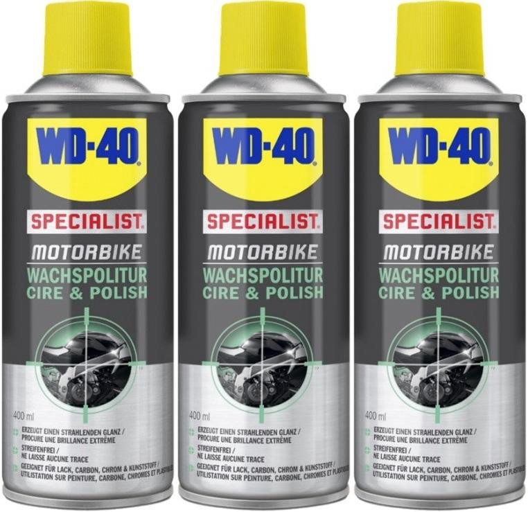 WD-40 Motorbike SPECIALIST Wachspolitur 3x 400 Milliliter