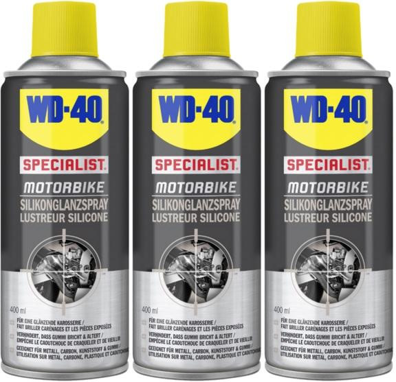 WD-40 Motorbike SPECIALIST Silikonglanzspray 3x 400 Milliliter