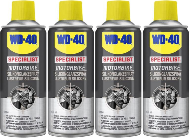 WD-40 Motorbike SPECIALIST Silikonglanzspray 4x 400 Milliliter