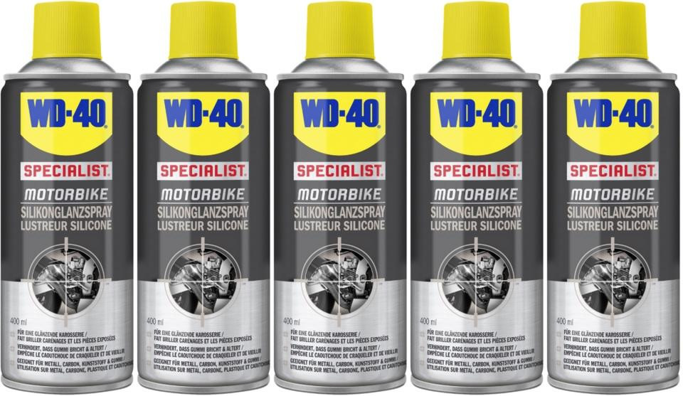 WD-40 Motorbike SPECIALIST Silikonglanzspray 5x 400 Milliliter