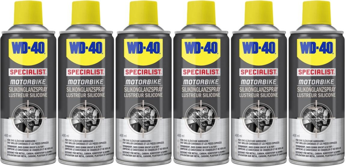 WD-40 Motorbike SPECIALIST Silikonglanzspray 6x 400 Milliliter