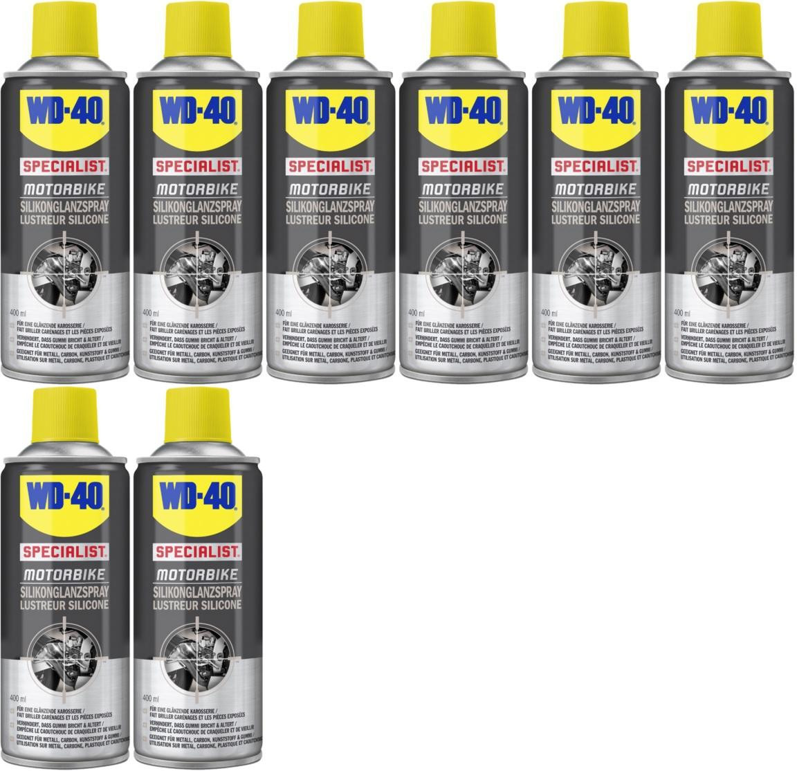 WD-40 Motorbike SPECIALIST Silikonglanzspray 8x 400 Milliliter