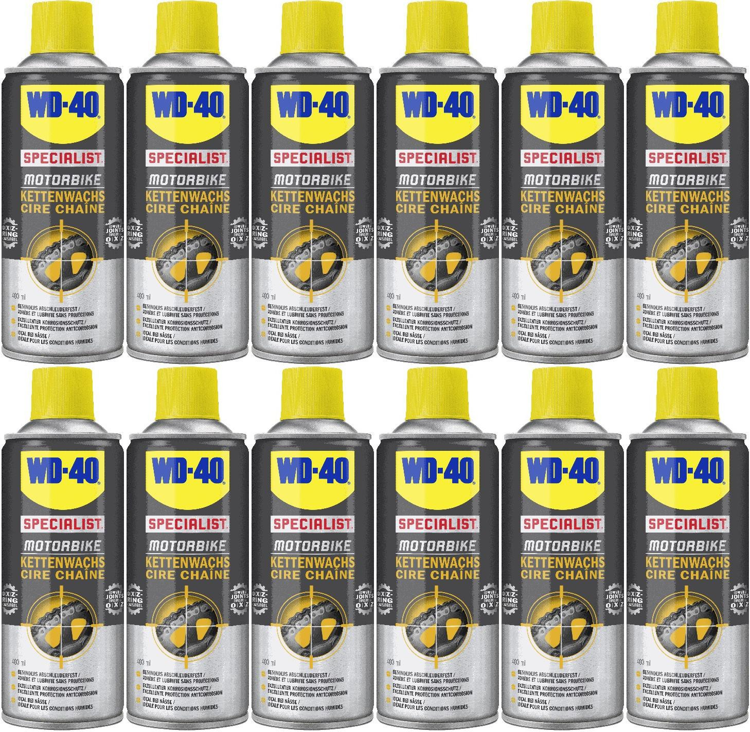 WD-40 Motorbike SPECIALIST Kettenwachs 12x 400 Milliliter