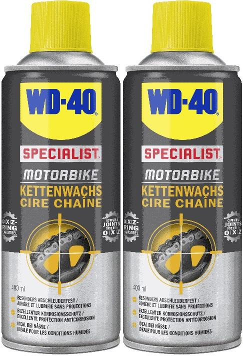 WD-40 Motorbike SPECIALIST Kettenwachs 2x 400 Milliliter