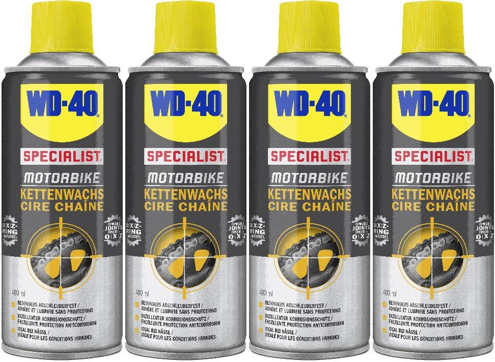 WD-40 Motorbike SPECIALIST Kettenwachs 4x 400 Milliliter