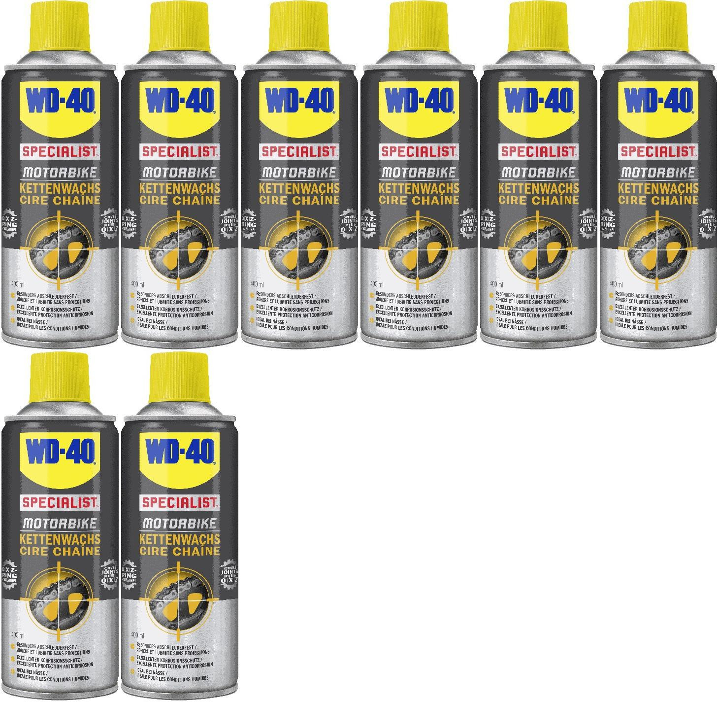 WD-40 Motorbike SPECIALIST Kettenwachs 8x 400 Milliliter