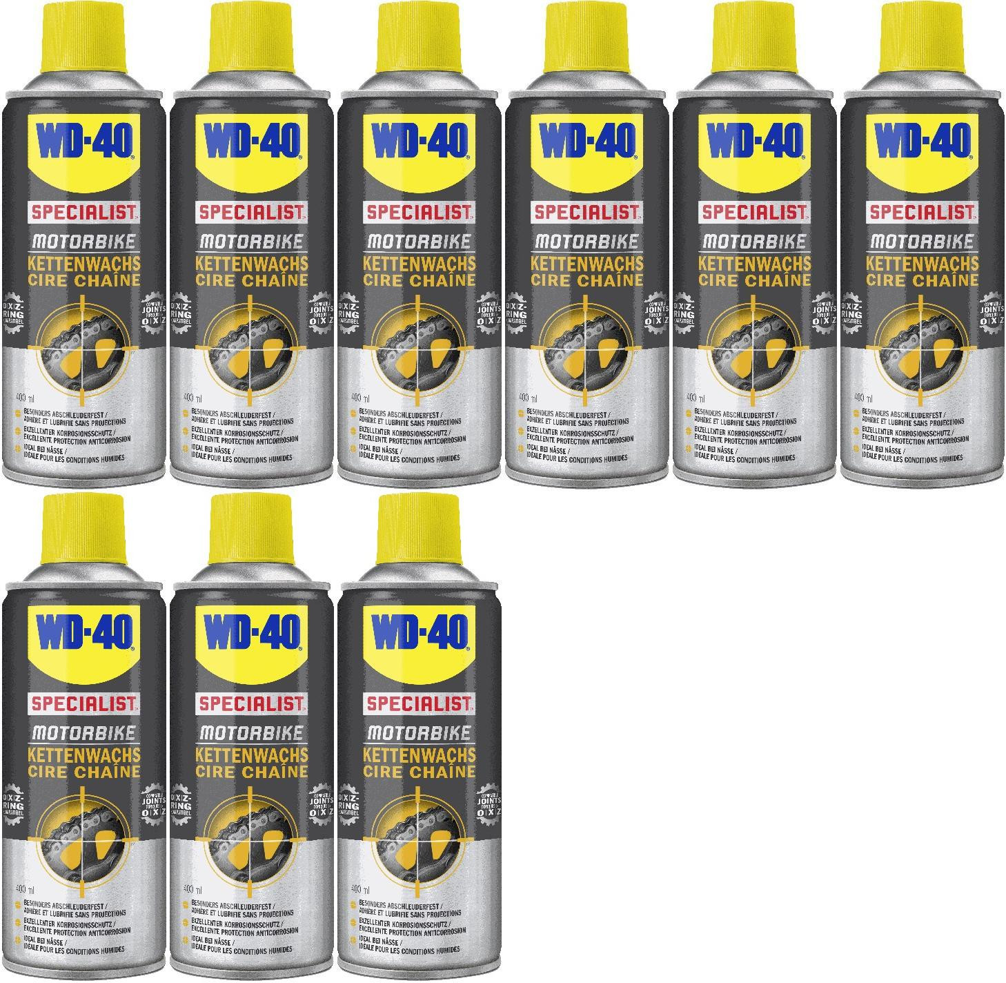 WD-40 Motorbike SPECIALIST Kettenwachs 9x 400 Milliliter